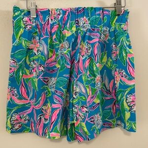 Lilly Pulitzer Keep on Beleafing Dalci Floral Print Ruffle Shorts waist small